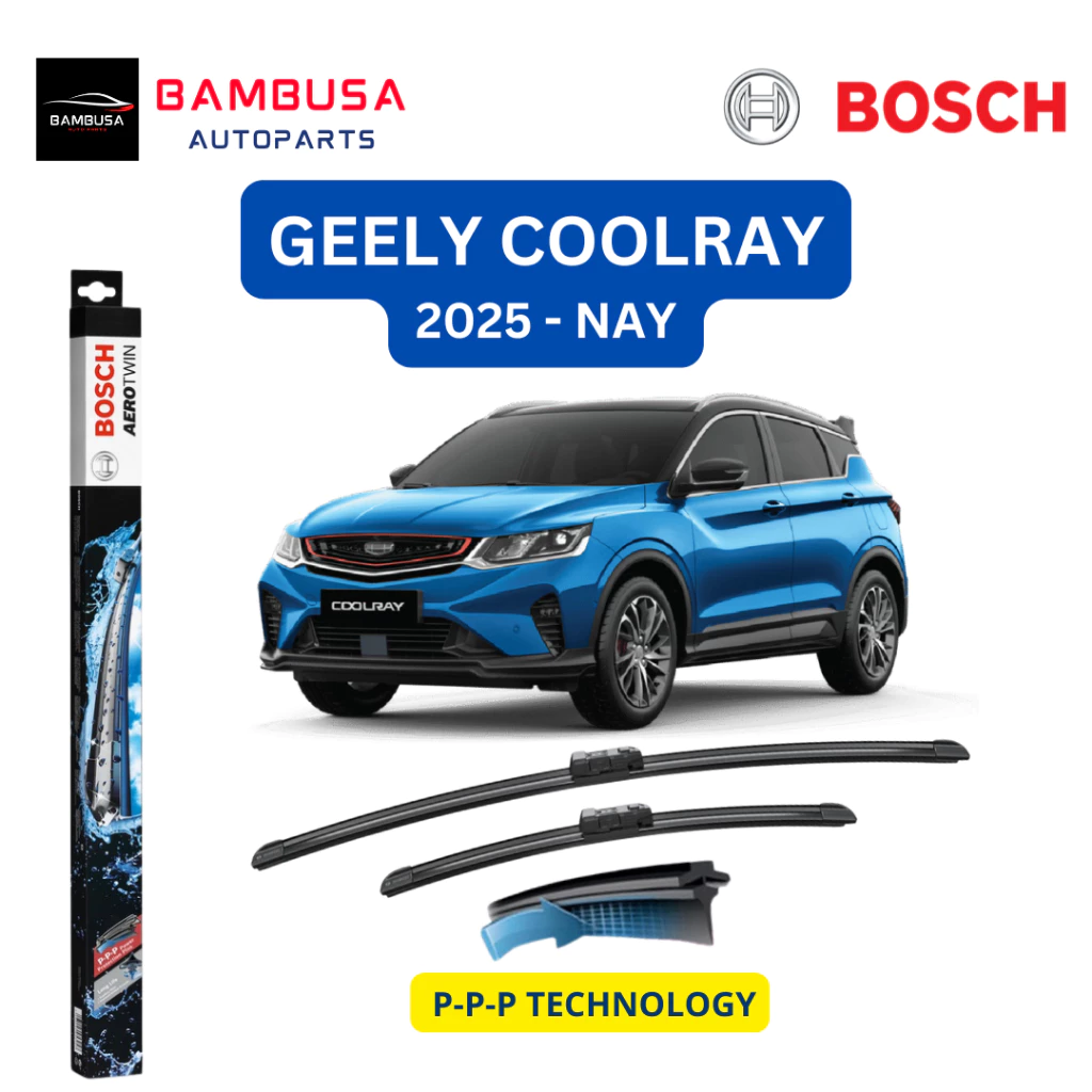 Bộ gạt mưa Geely Coolray Bosch Aerotwin Plus / set A187S Cao Cấp - Kích thước 24" và 18" chính hãng
