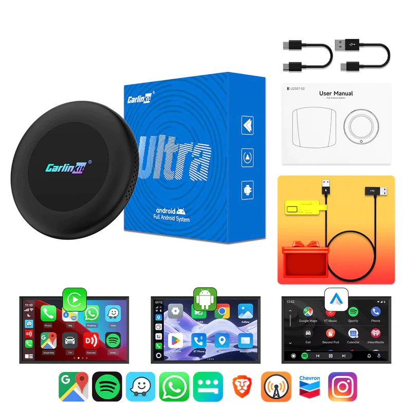 CARLINKIT TBOX ULTRA 2 – ANDROID 15 – QUALCOMM 6350 – HỖ TRỢ SIM 4G – 8/128GB
